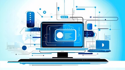 Artistic depiction of current trends in IT technology.