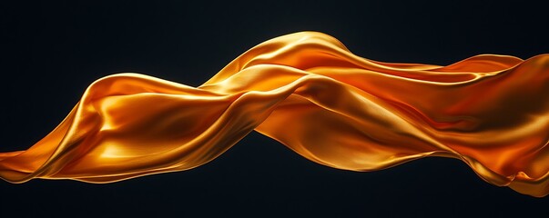 Wall Mural - elegant satin silk fabric flying gracefully in mid-air, showcasing its fluid motion and soft texture