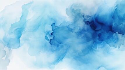 Poster - Abstract Watercolor Blue Background Featuring Soft Flowing Swirls in Airy Design Perfect for Modern Artistic Use, Advertising, or Digital Projects