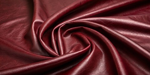 Poster - A red piece of leather is curled up