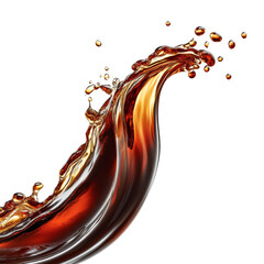 A dynamic splash of liquid creates an elegant curve against a black background, showcasing rich colors and movement.