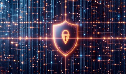 Wall Mural - digital security. secure internet, hacker. protect internet. cybersecurity. digital lock internet, p