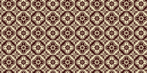 Wall Mural - Decorative seamless pattern brown and vanila color, brown pattern, decoration pattern,