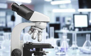 Wall Mural - analyzes of biochemical samples in scientific laboratory.