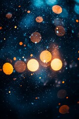 Wall Mural - immerse yourself in a dark grainy gradient background, where orange, white, blue, and teal hues blen