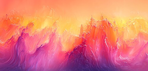 Wall Mural - immerse yourself in a vibrant color gradient background, where abstract orange grain gradation meets