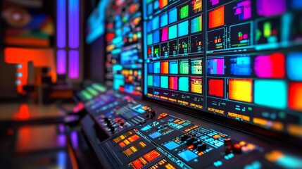 Discover the vibrant array of calibration screens used in broadcasting.