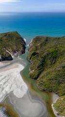 Wall Mural - Aerial view of a stunning coastal landscape.