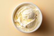 © Umnat - Succulent ice cream against a soft pastel orange backdrop.