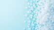© MAY - Blue Gradient Snowflake Backgrounds Snowflakes gently placed over a gradient of icy blues, evoking a serene and frosty winter landscape.