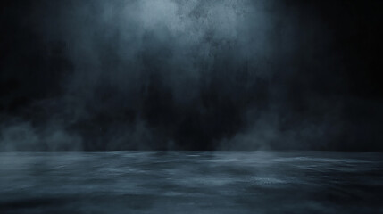 Wall Mural - dark black studio with gradient light in empty room background black corner room background and empt