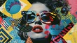 © Beer AI - Retro collage of 80s and 90s pop culture and psychedelic patterns