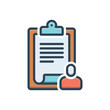 © WEBTECHOPS - Color illustration icon for task