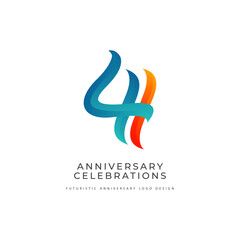 Wall Mural - 41 years anniversary celebrations logo concept