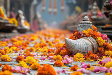 Canvas Print -  shankha: divine sound in hindu rituals