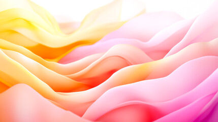 Wall Mural - Abstract background with soft shapes and gradients in pink, orange, and yellow colors.