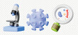© Guavanaboy - Detailed Biotech 3d icon render clipart