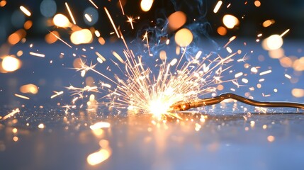 Aufkleber - Bright Sparks Fiery Metalwork Explosion Glowing Energy
