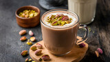 Pistachio cream-infused hot chocolate