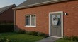 © IbragimovN - Residential security: brick house with oversized padlock on front door