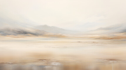 Poster - A soft impressionistic landscape with a scenic foreground, ideal for a website background or banner.

