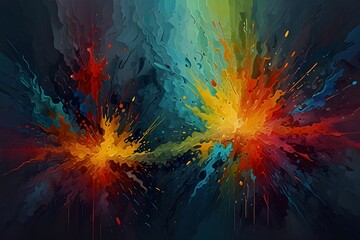 Wall Mural - abstract textured oil painting generative ai