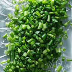 Wall Mural - green beans on a white background