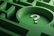 © Moritz - Question mark inside a maze symbolizing confusion, challenge, decision making, problem solving, mystery, and complexity