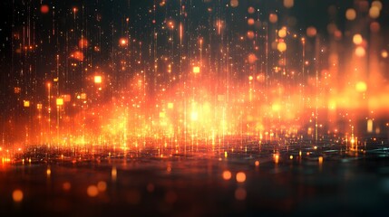 Fototapete - Breathtaking Fireworks Display over Glimmering City Skyline at Night