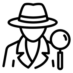 Wall Mural - detective Line Icon