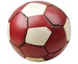 © paper later - A well worn vintage red and white soccer ball