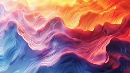 Vibrant abstract gradient background, smooth color transitions, 3D fluid shapes, modern aesthetic, perfect for web and mobile design