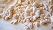 © STwul - Intricate floral plaster relief, close-up, background texture, design element