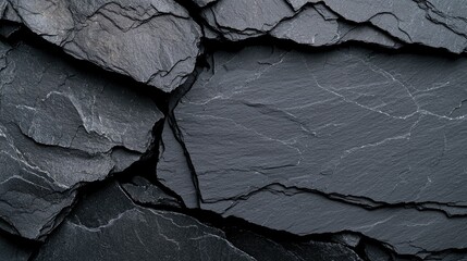 Wall Mural - Dark Grey Slate Stone Texture Background