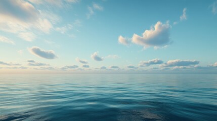 Sticker - Serene Ocean Scene Under a Calm Blue Sky