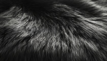 close up of dark fur showing texture and strands