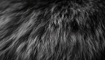 Wall Mural - Dark Fur Texture Close Up Abstract Image