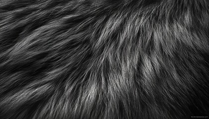 Wall Mural - Dark Fur Texture Close Up Detailed View