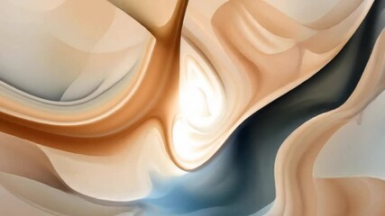 Wall Mural - golden beige blue gradient abstract wave background animation for loop playback