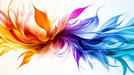 Aufkleber - Vibrant abstract colorful swirl pattern art digital creation modern aesthetic bright environment creative viewpoint