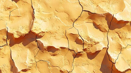 Canvas Print - Dry Cracked Earth Surface Texture Background.