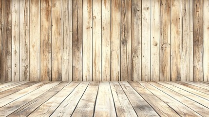 Wall Mural - Rustic Wooden Room Interior Design Background.