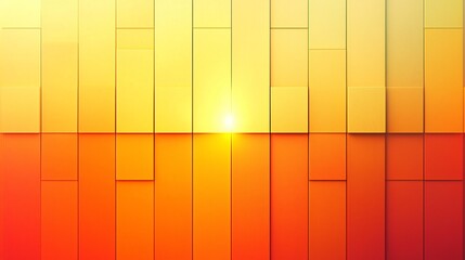 Sticker - Sunset over abstract orange blocks.  Background for website design