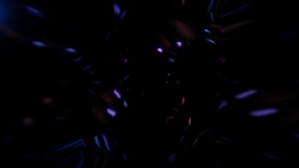 Wall Mural - Abstract background 3D animation shiny glass and metal reflective objects movement rotation play of light.