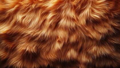 Canvas Print - Rich Orange Fur Texture Background Image