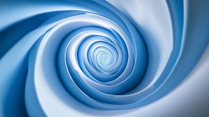 Poster - Blue and white abstract swirl background creating vortex