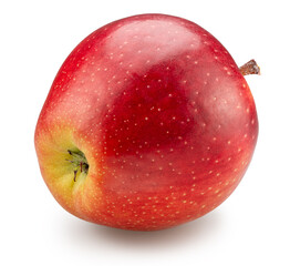 Canvas Print - Bottom side view of red ripe apple on white background. File contains clipping path.