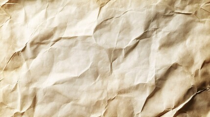 Poster - Closeup of a crumpled brown paper bag creating a textured background