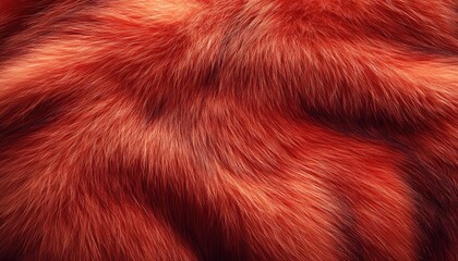 Wall Mural - Rich Red Fur Texture Background Image