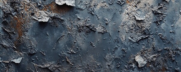 Poster - Rough textured concrete wall with gold highlights background